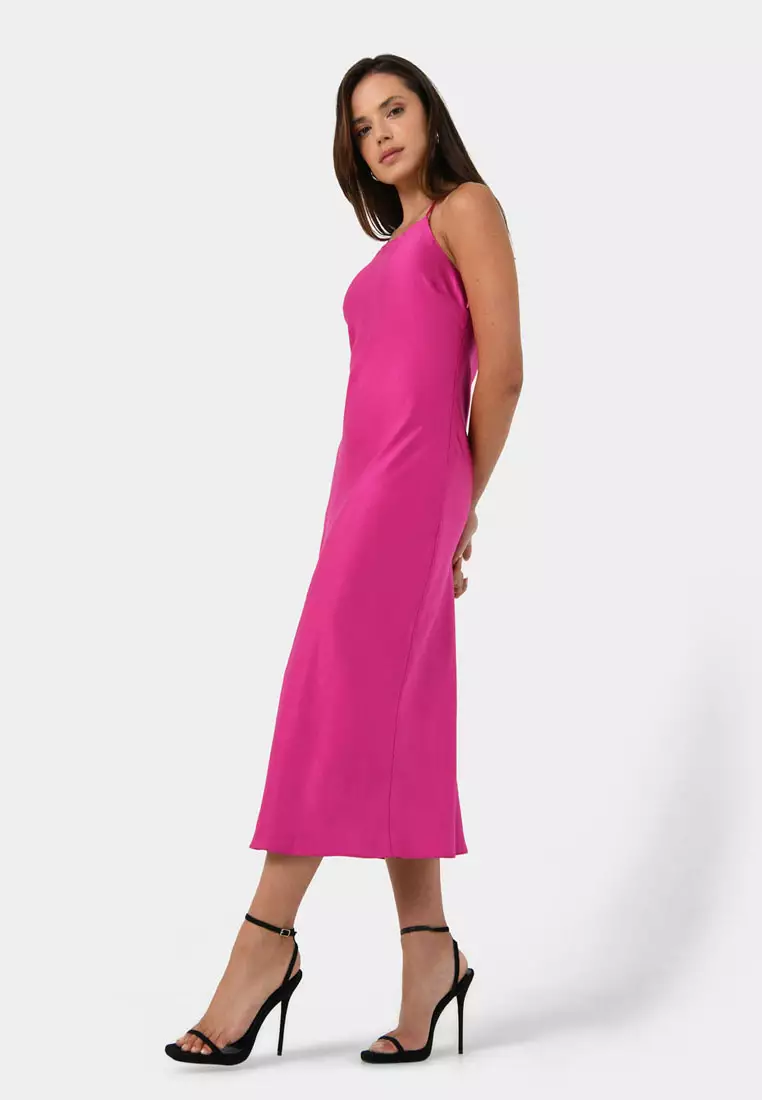 Samaya Satin Midi Dress