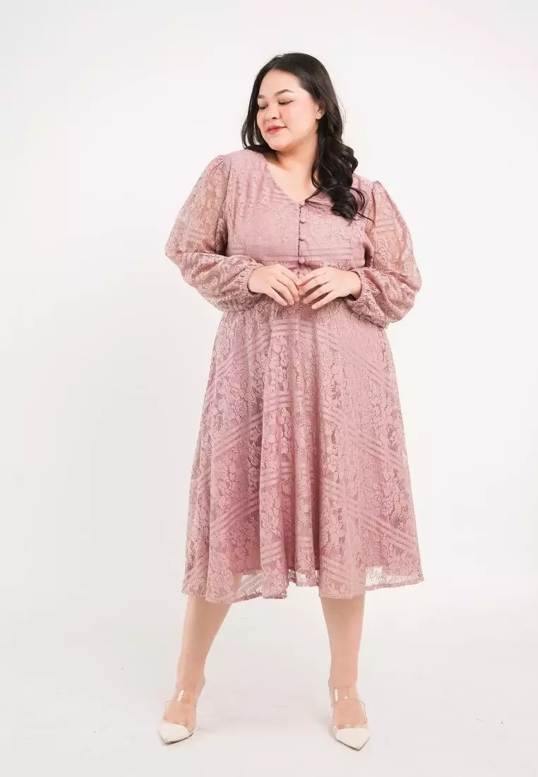 Plus Size Party Dress Hye Ji Vol 3 Dusty