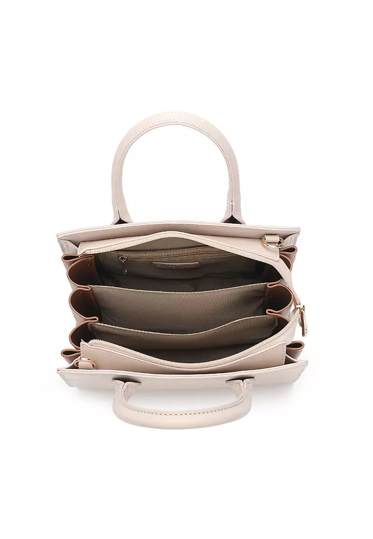 Women's Top Handle Bag / Sling Bag / Crossbody Bag - Apricot