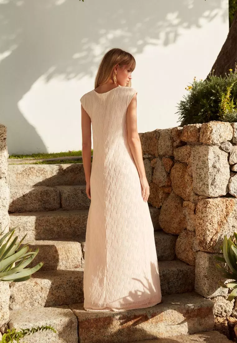 Buy NEXT Twist Front Sleeveless Textured Jersey Maxi Dress 2026 Online |  ZALORA