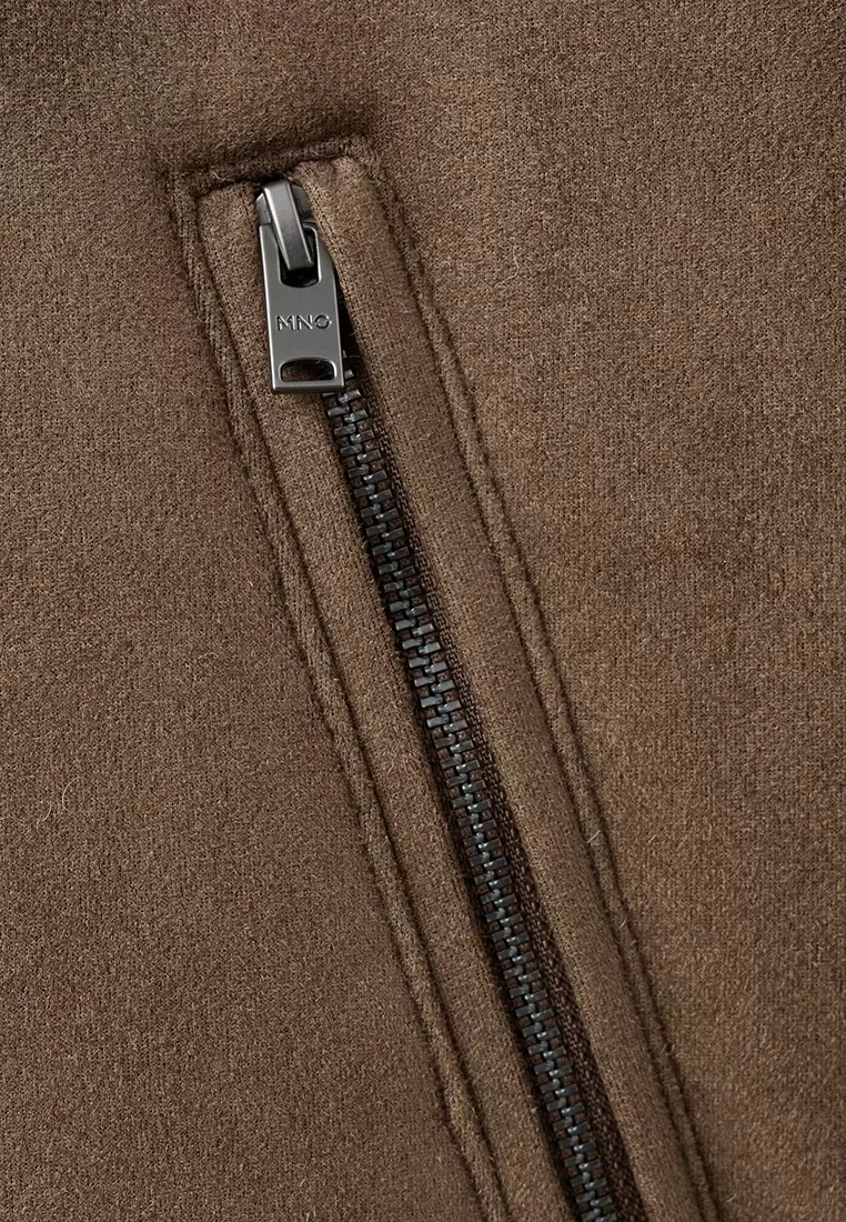 Faux-Shearling Suede Jacket