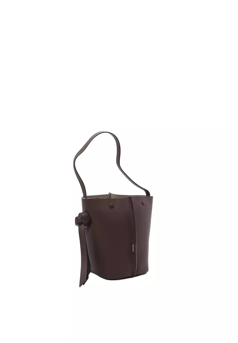 ORUKAMI Knot Bucket Bag Small - Cacao
