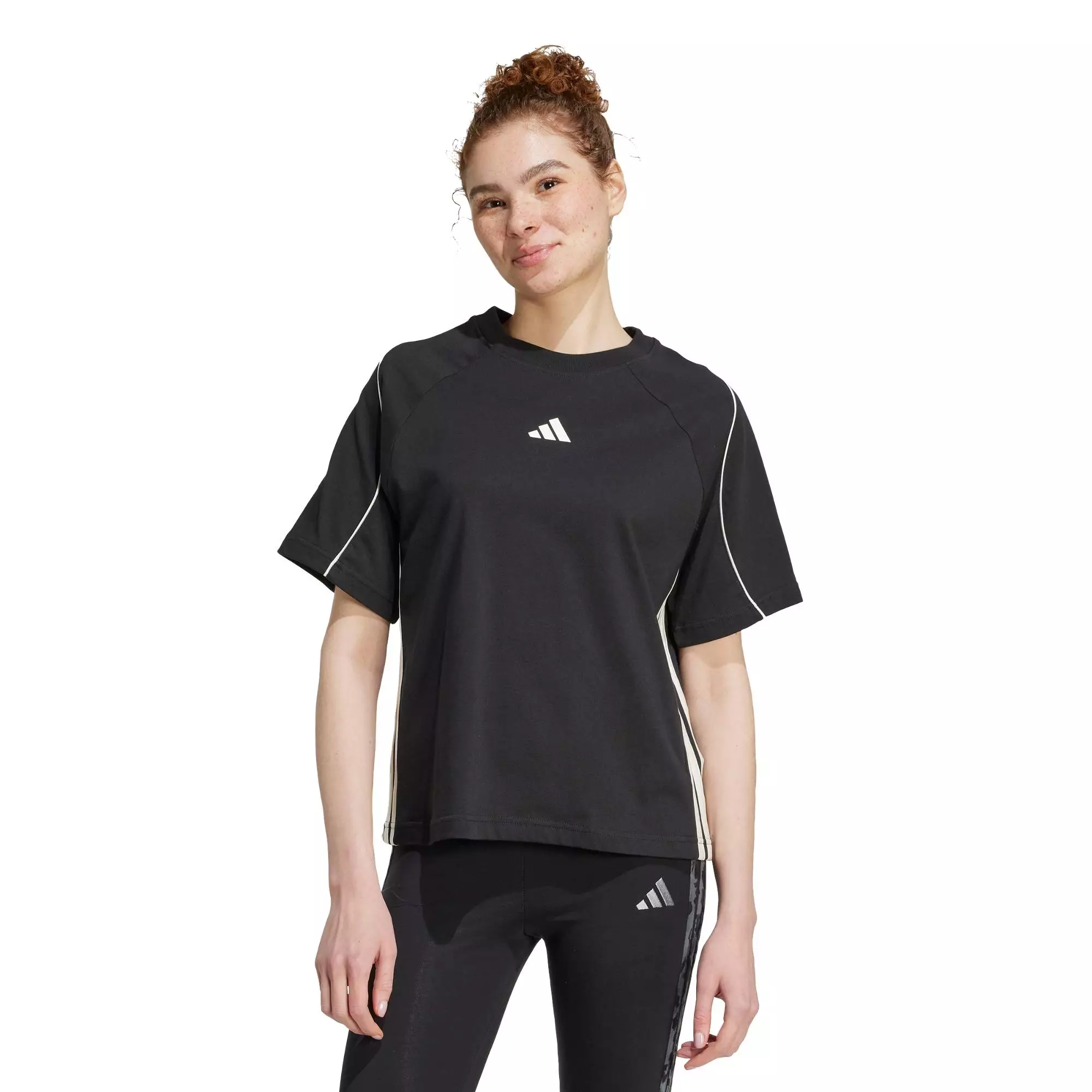 Lifestyle Stadium 3-Stripes Tee Women Black JV7009