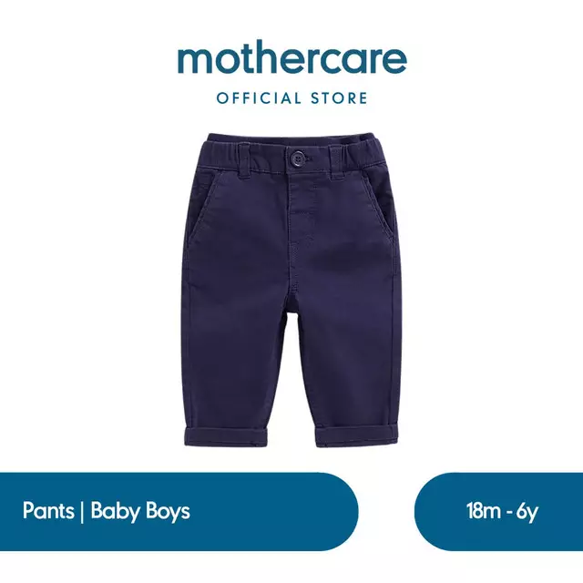 Mothercare Navy Chino Trousers - Celana Panjang Anak Laki-laki (Biru)