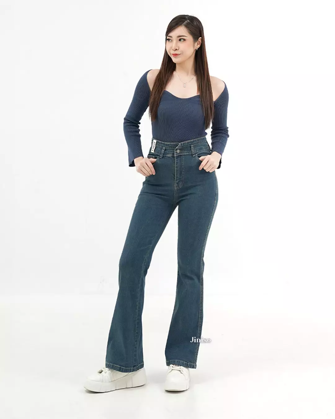 Ultra Highwaist Cutbray Stretch Jeans 618 HANGOUT