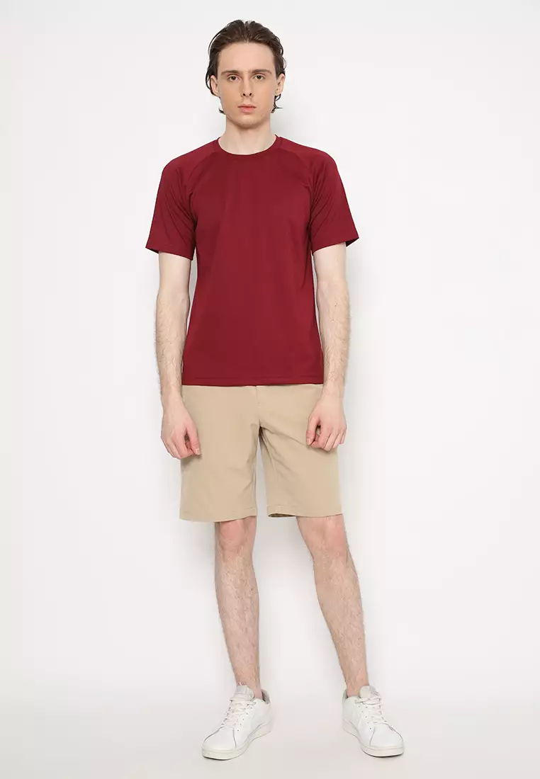Jobb Colero Kaos Pria Slim Fit Maroon