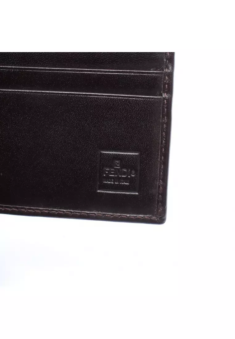 Buy Fendi Pre-Loved Fendi Zucca Bi-fold wallet canvas leather