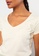 LC WAIKIKI beige V-Neck Straight Short Sleeve Cotton Women's T-Shirt 3F9D0AA7C443ACGS_4