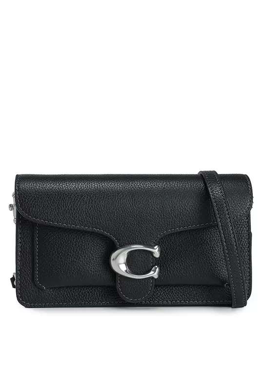Polished Pebbled Tabby Chain Clutch (cq)