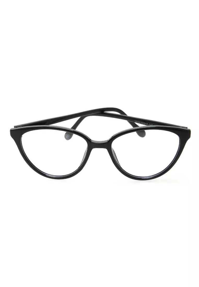 Kiano Kacamata Wanita Cat Eye Design Glasess Frame Material Plastic ORIGINAL - Black