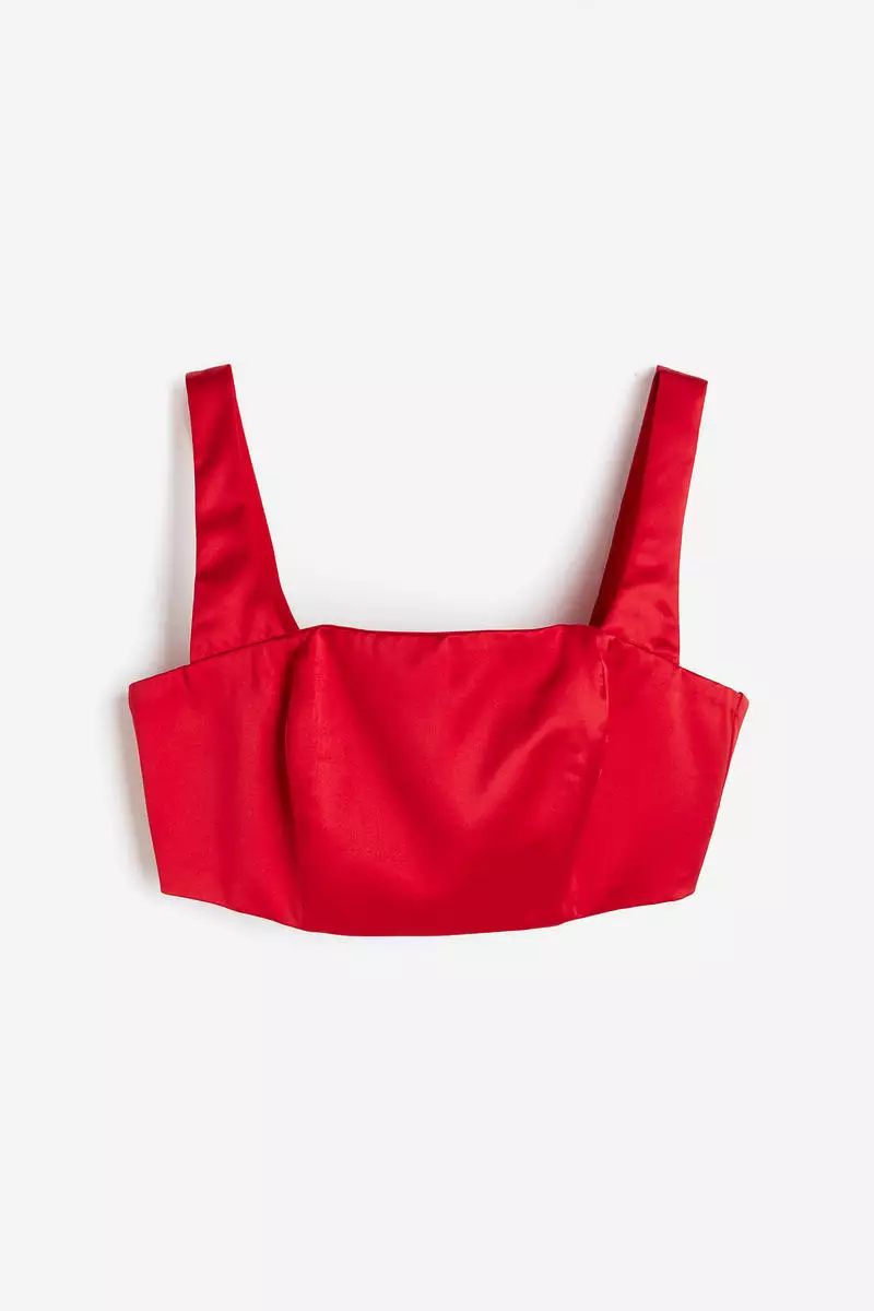 Square-neck crop top
