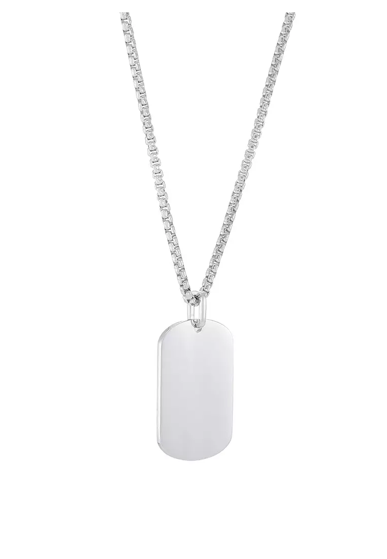 HABIB 925 Silver Palladium Men's Necklace 560640424(PLD)