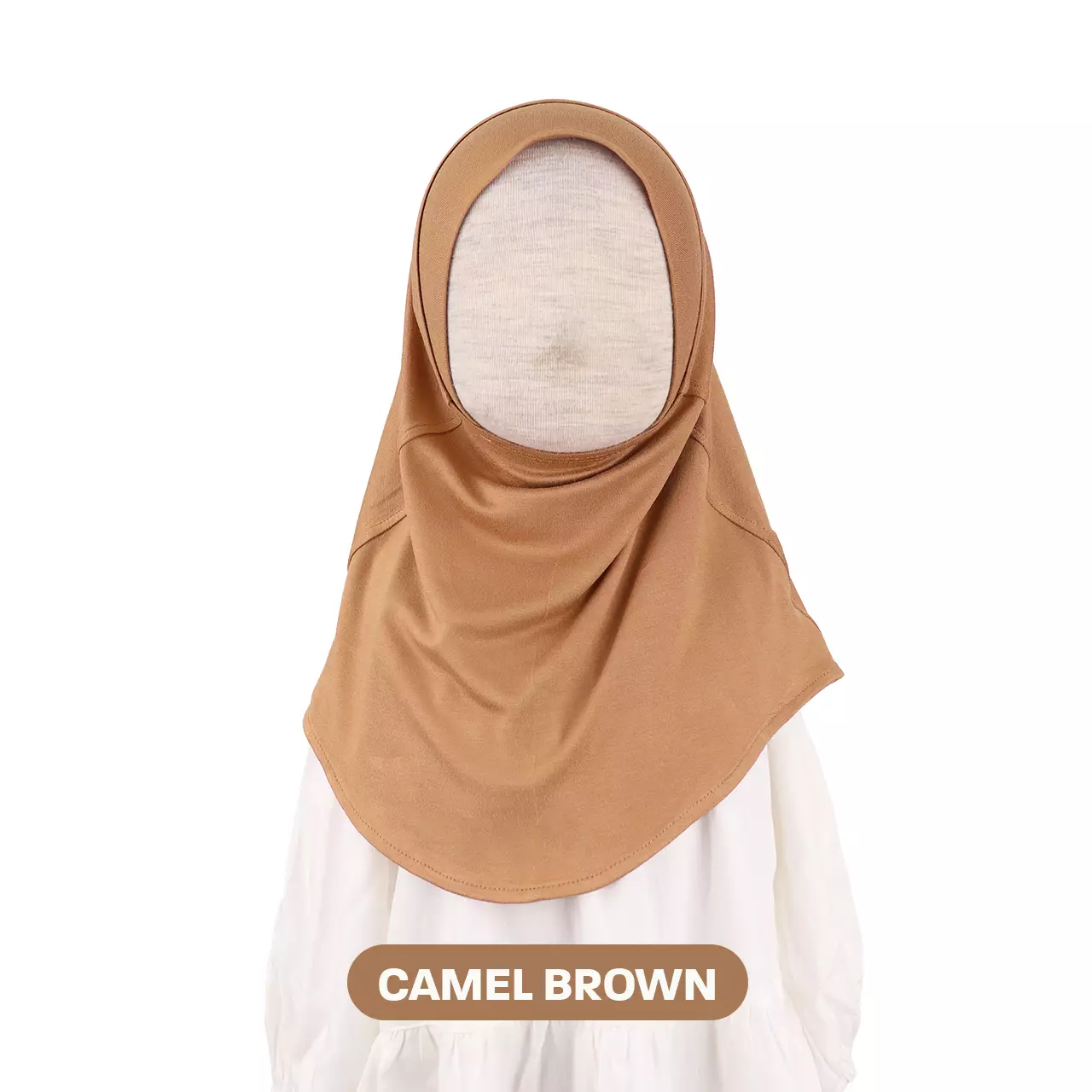 Mooi Hijab Instant Anak Jilbab Anak Perempuan Sarra Hijab - Camel Brown