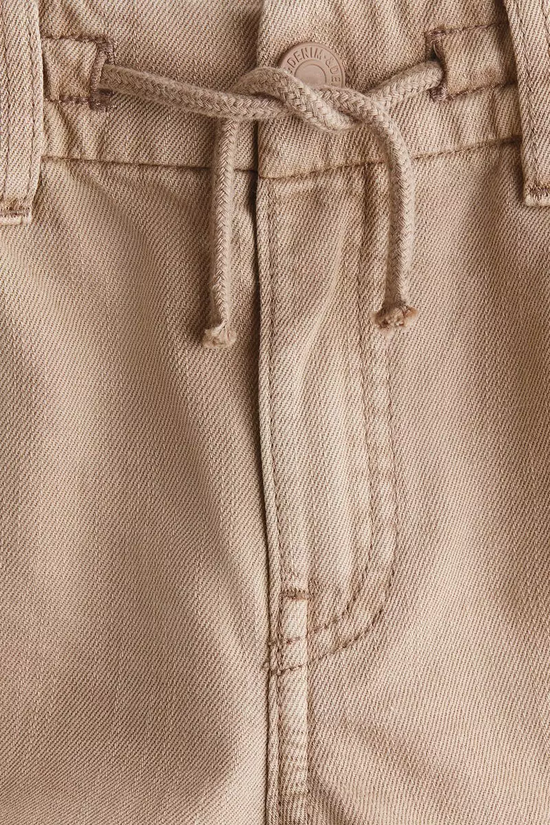 Washed cotton twill trousers