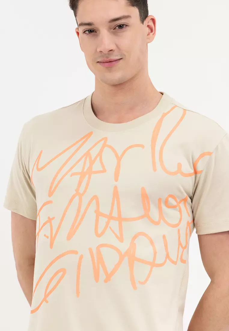 Men's M+FG Beige Tee