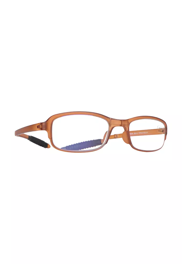 FLEXI (C2- Oak) +1.25 Anti-Radiation Foldable Reading Glasses for Women/Men