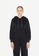 Sisley black Oversized sweatshirt with hood B7234AA20550ECGS_1