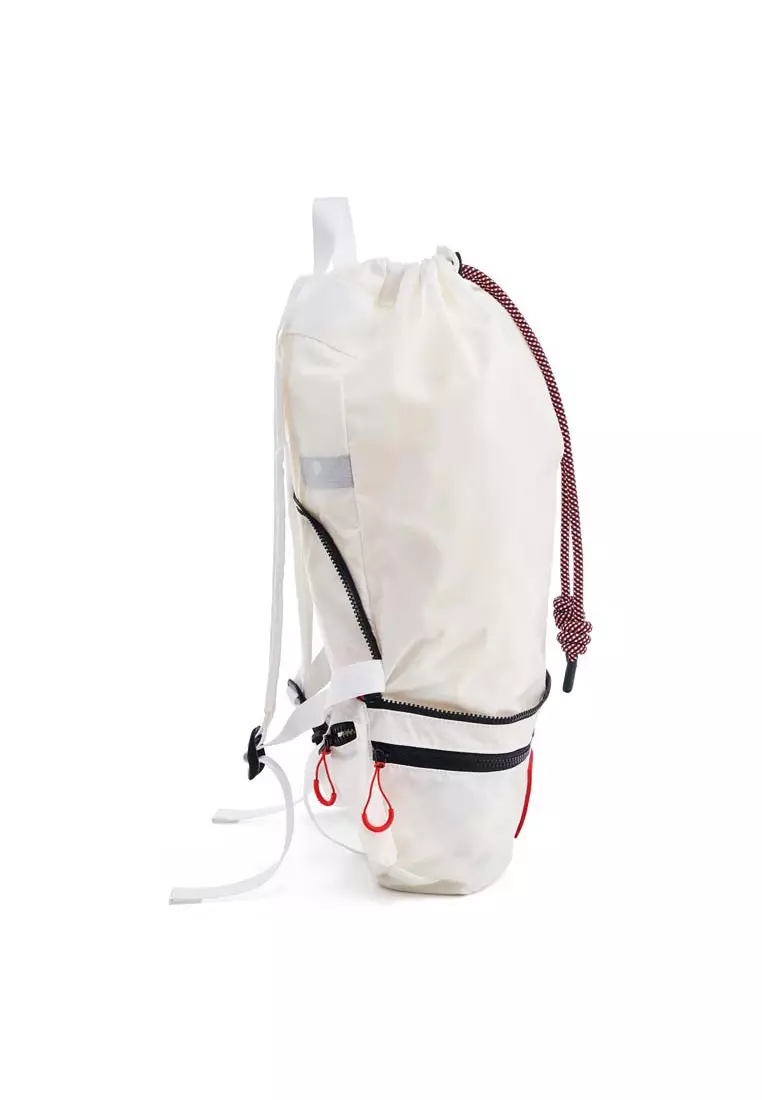 ◆HUNTER◆ UNISEX Travel Ripstop Backpack White Red Box Logo ハンター HUNTER トラベル リップストップ バケット （ホワイト