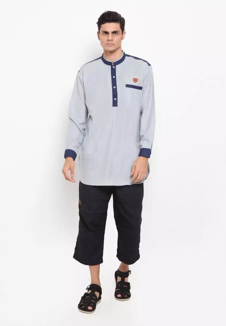 Zayidan Baju Koko Gamis Muslim Pria Hanafi - Abu