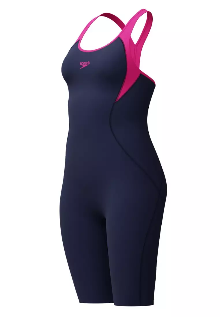Neon Pink  Sleeveless Kneesuit