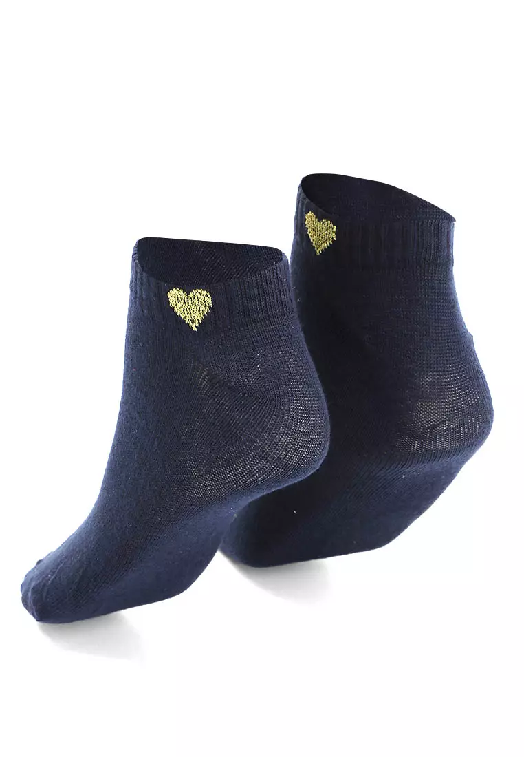 Nercyla Kaos Kaki Wanita Love Ankle Socks Casual Footwear Material Spandex ORIGINAL - Dark Blue
