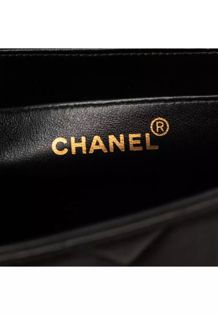 Pre-Loved Chanel Small Square Quilted Lambskin Straight Single Flap