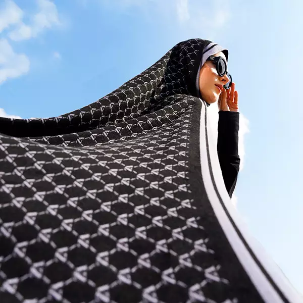 VZ Monogram Long Shawl