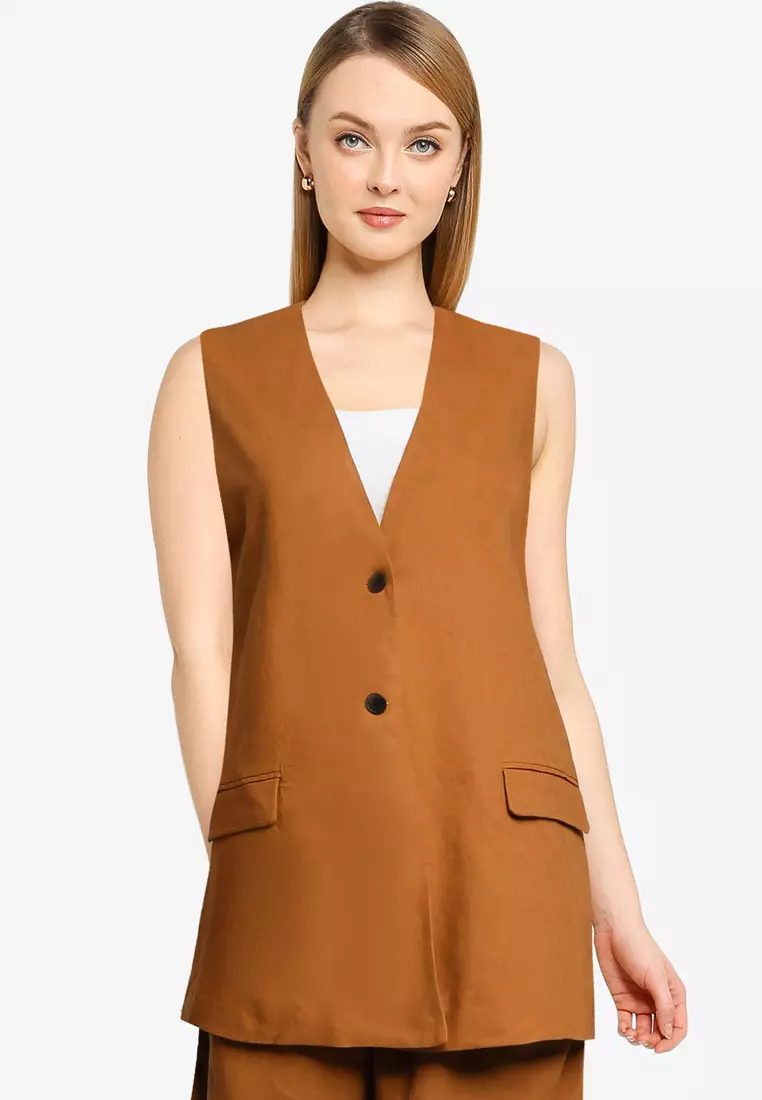 Mango sleeveless coat clearance