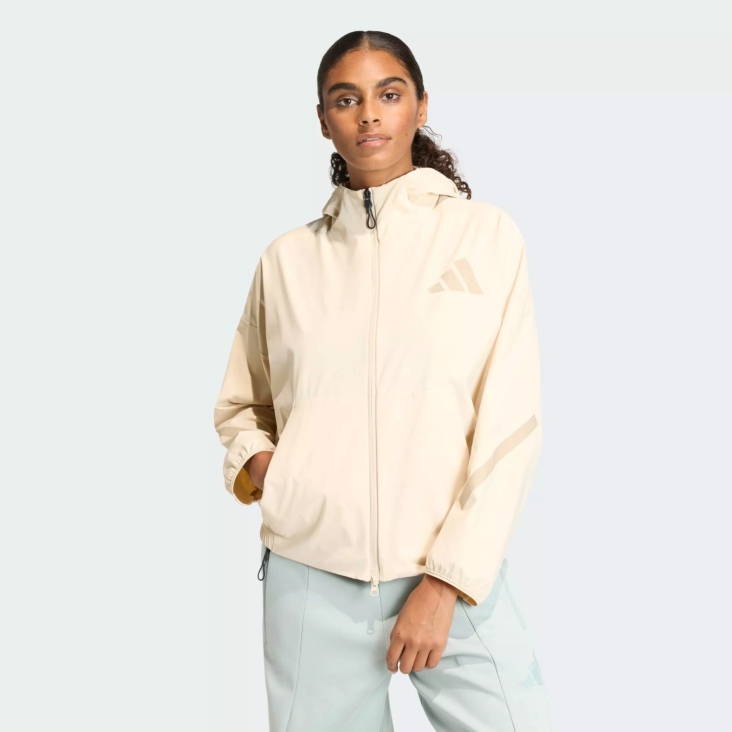 Buy ADIDAS Lifestyle Z.N.E. WOVEN TRACK TOP Women Beige KD8473