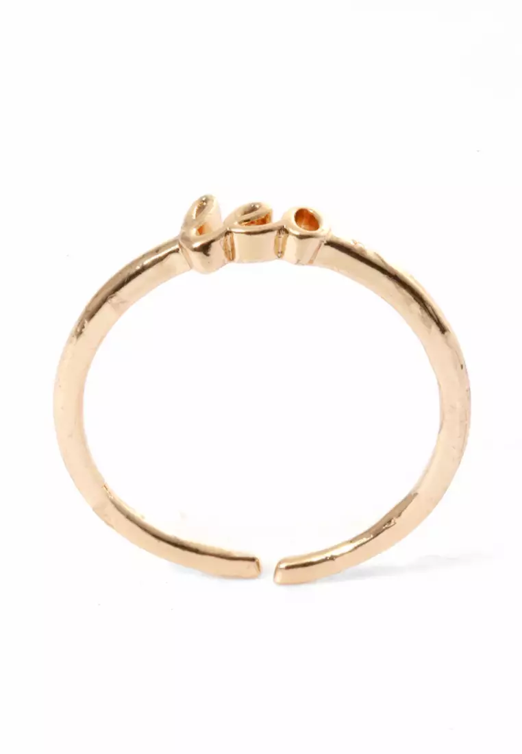 Ring Casual Rasi Bintang Perhiasan Aksesoris Fashion Wanita Gold - Leo