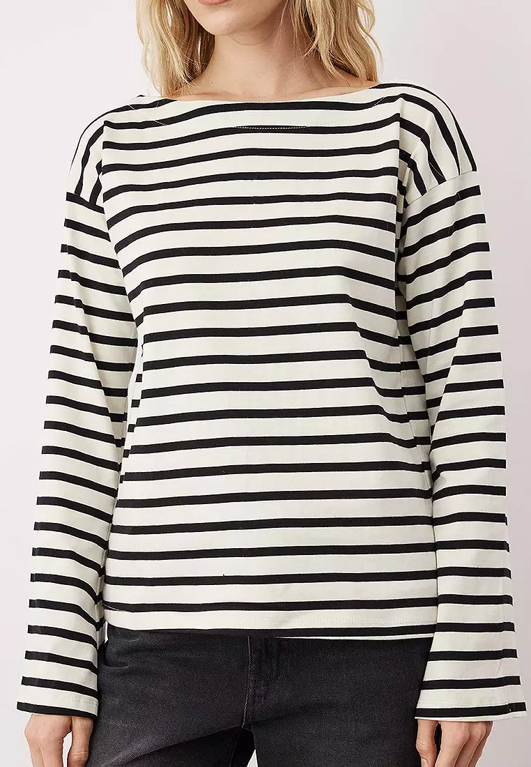 Striped Regular Knitted T-Shirt