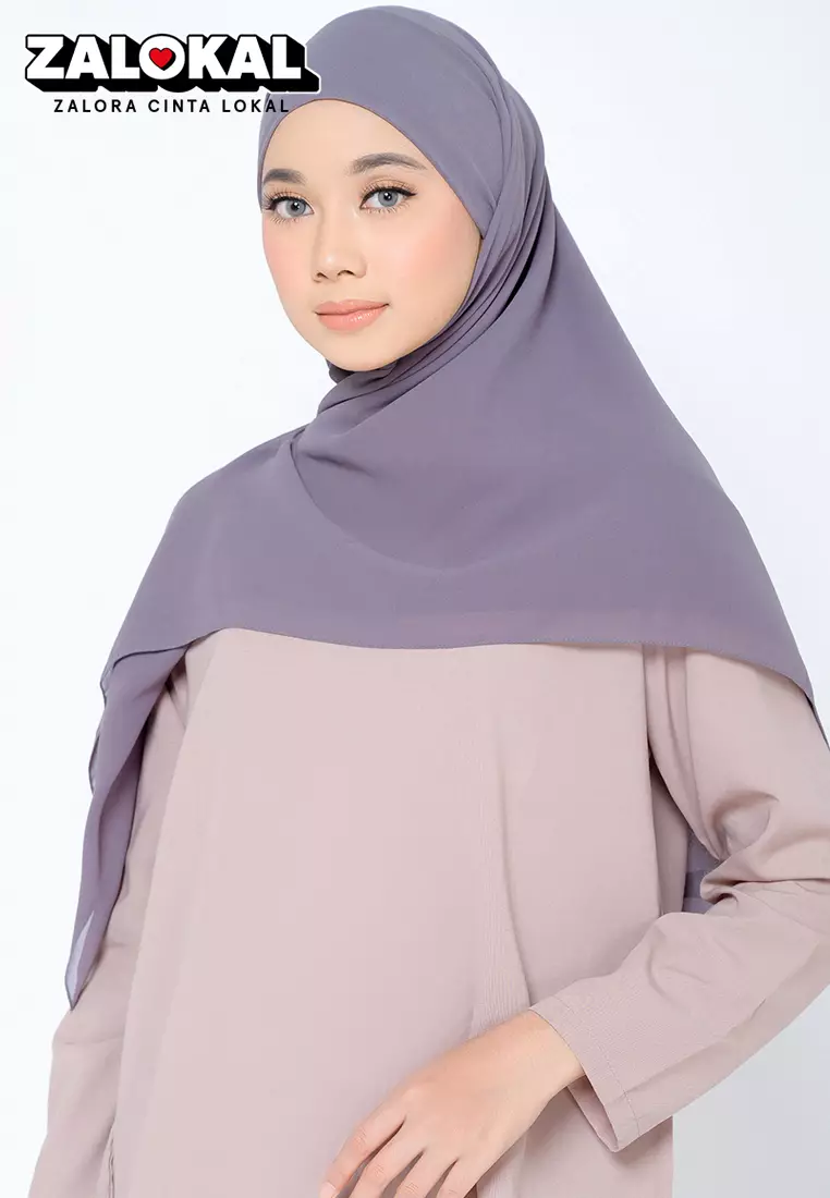 ZM Zaskia Mecca - Azel Iron Hijab Kerudung Segi Empat