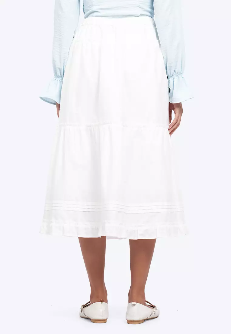 Pleated A-Line Skirt
