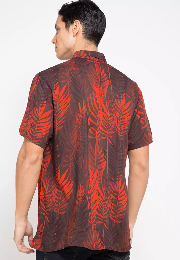 Nade NK005 Nade Maui Hitam Merah Kemeja Loose