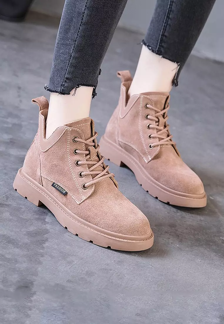VANSA Stylish Nubuck Leather Martin Boot VSW-B301