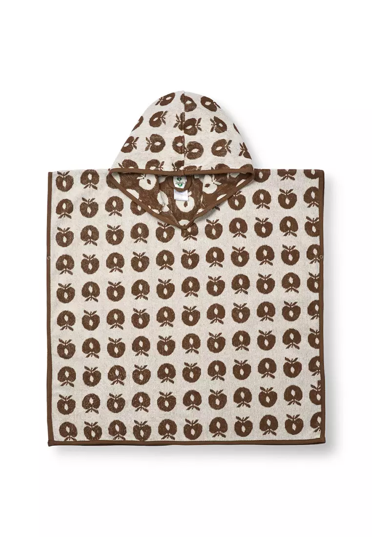 Towel poncho with apples