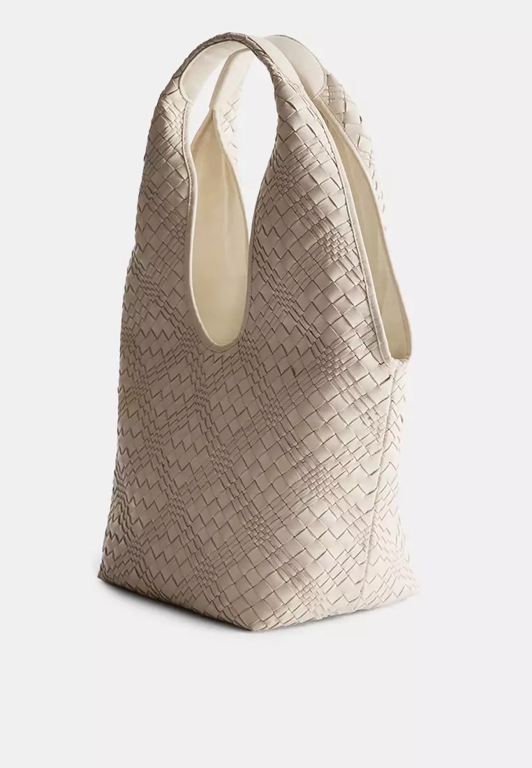 Braided Leather Tote Bag