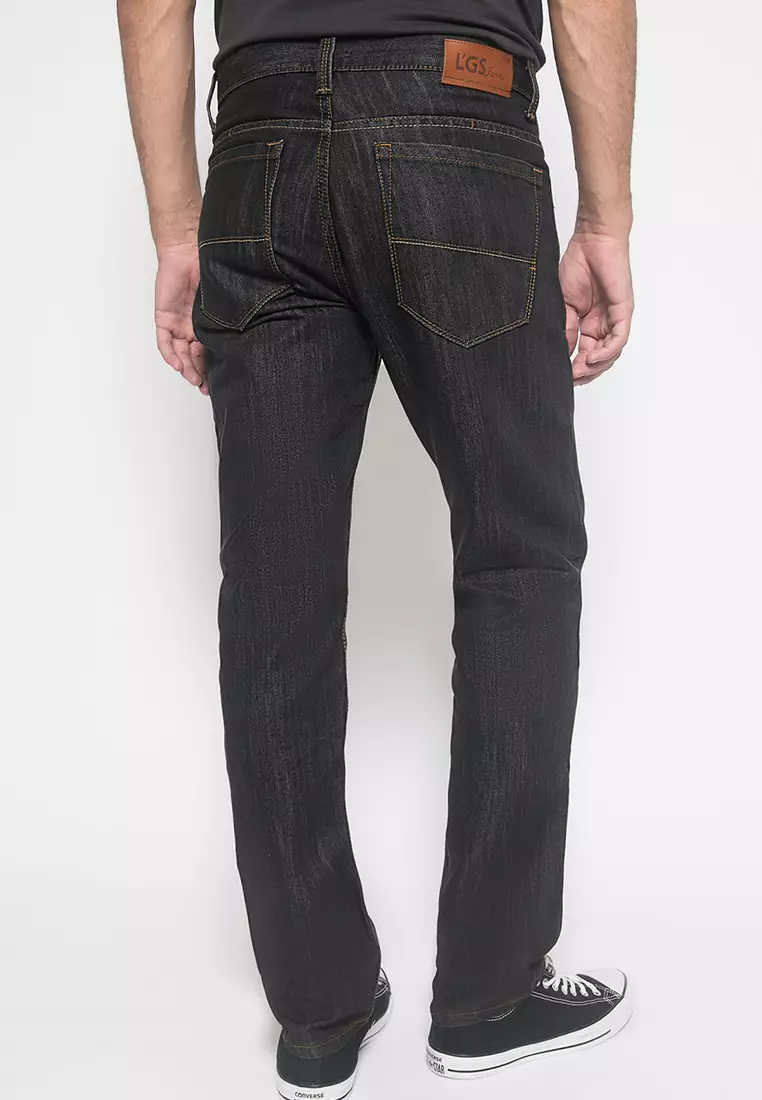 LGS - Celana Panjang Jeans - Hitam - Slim Fit - JSF.298.101.001.C