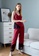 LYCKA red LCB2158-Lady Casual Pajamas Two Pieces Set-Red 062DEUSB4A469FGS_4