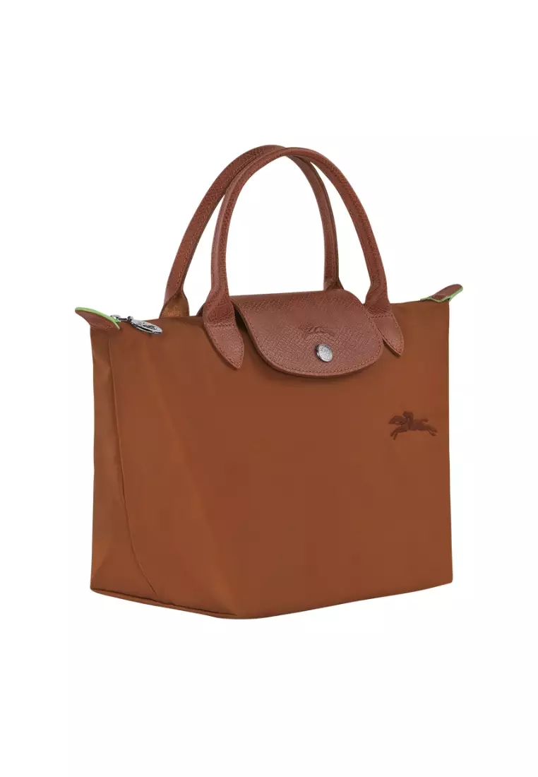 Longchamp Le Pliage Green S Handbag Cognac