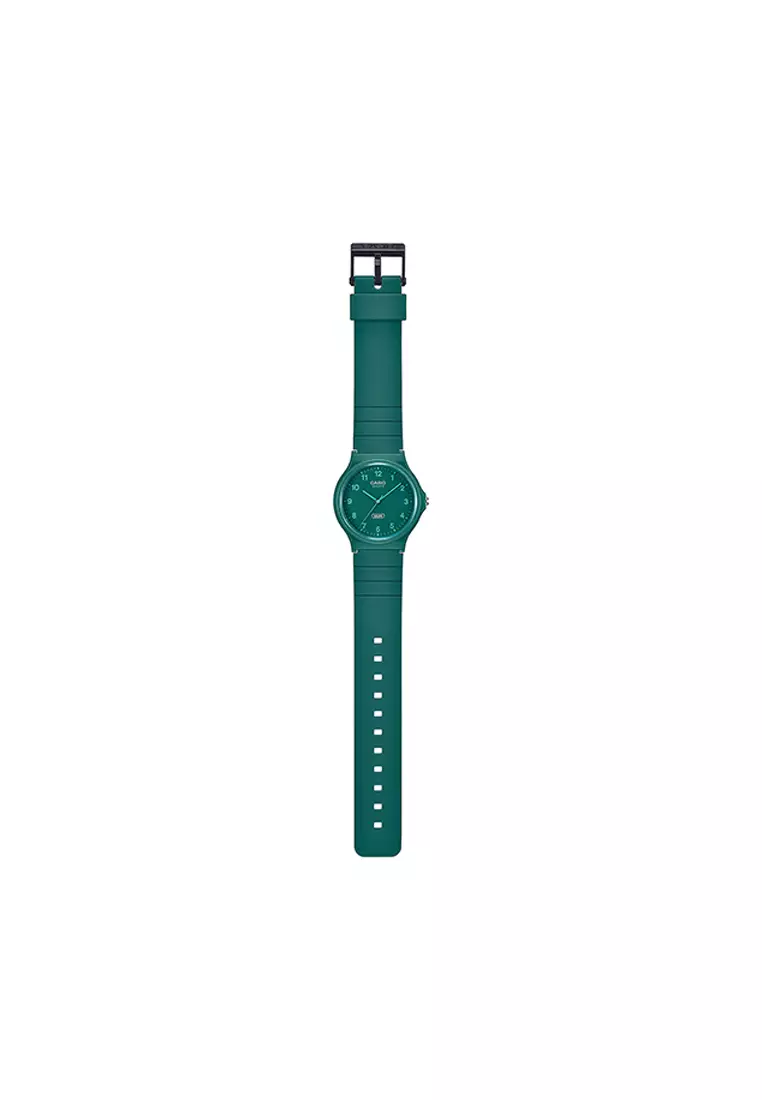 Pop Series Men Analog Watch MQ-24B-3B Green Resin Strap