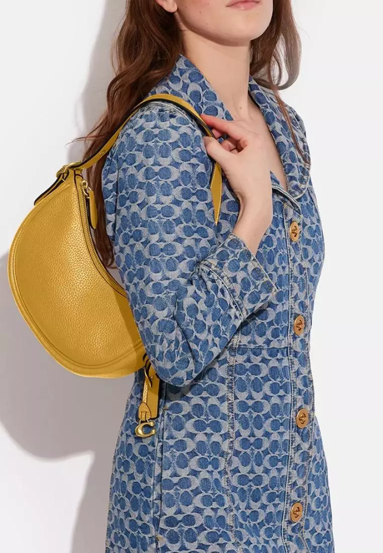 Coach Luna Shoulder Bag Yellow Gold