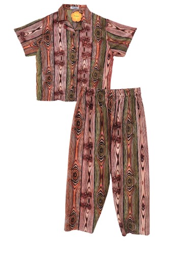 Tahlia green Piyama Tie Dye Tahlia One Set Pyjamas Rayon motif Super Jumbo 6B6B1AAB23C794GS_1