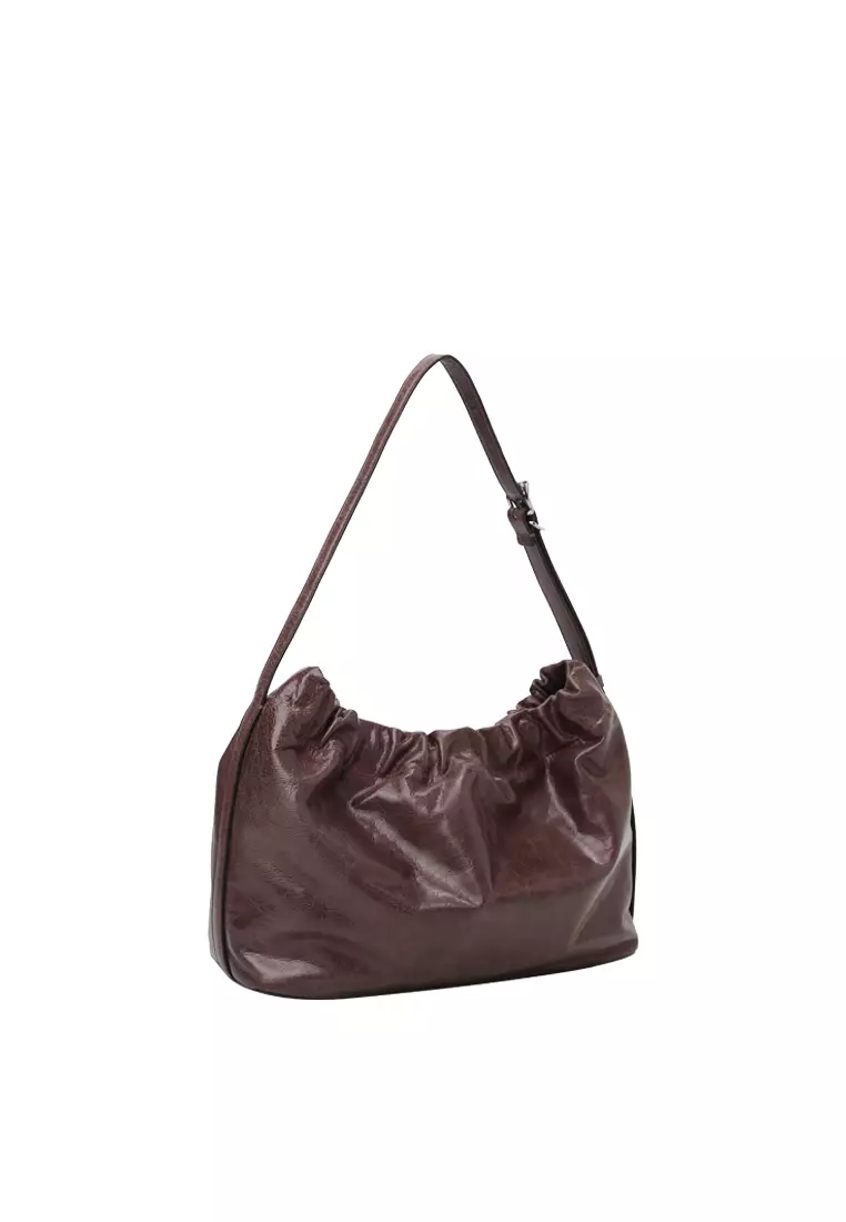 SCRUNCHIE Shoulder Bag - Raisin
