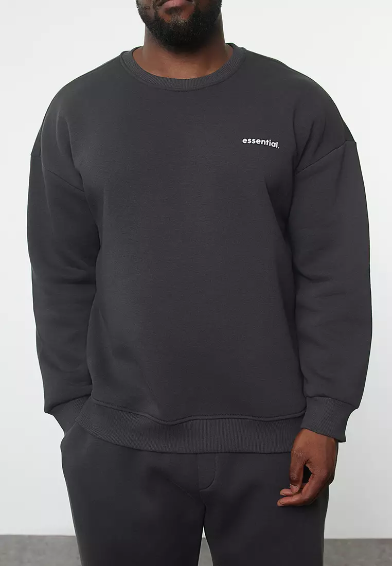 Plus Size Sweatshirt and Sweatpants Set