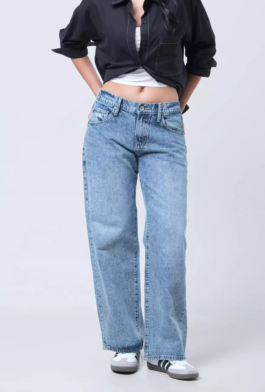 Celana Jeans Wanita Loose K2 Light Blue Exclusive Online