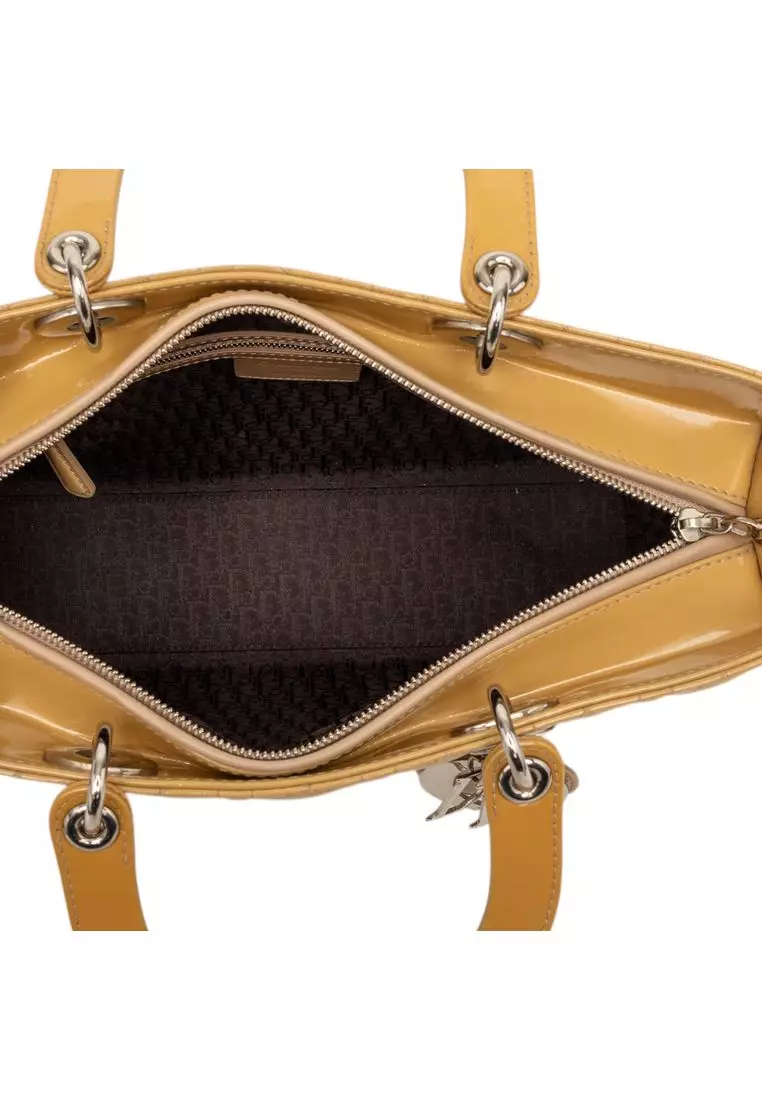 Pre-Loved Dior Large Patent Cannage Lady Dior