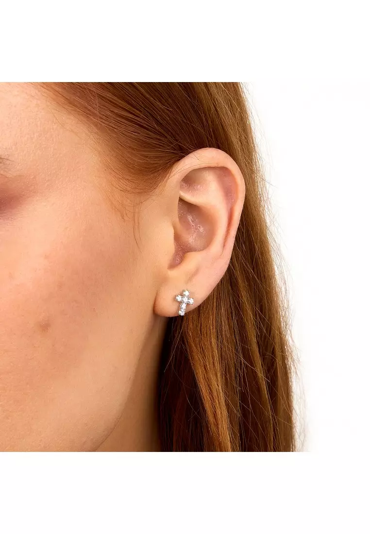 MORELLATO TESORI WHITE Cross EARRINGS SAIW217