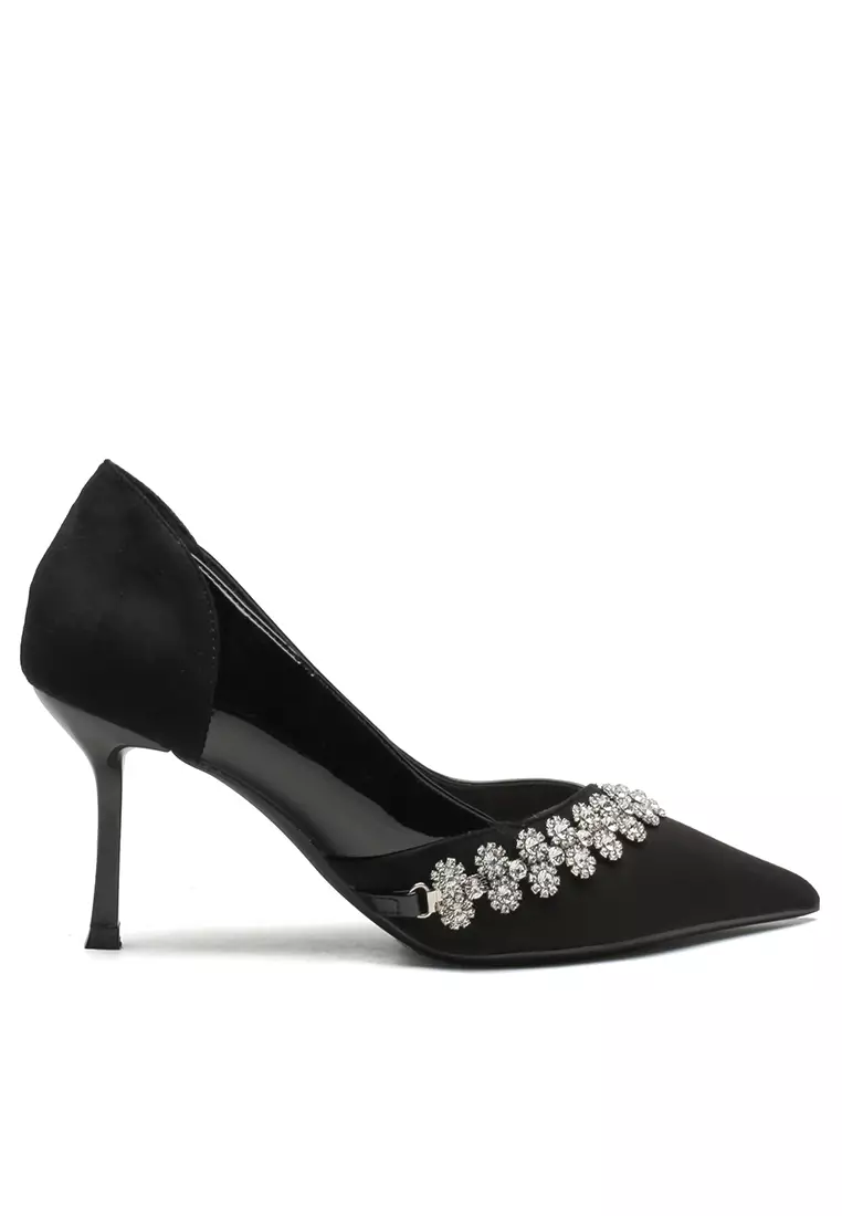 Discount on Twenty Eight Shoes  shoes - SKU: 7CM Rhinestone Chain Stitched Pumps HS763-22