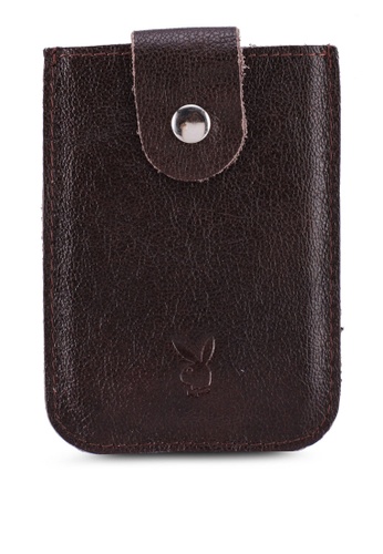 Playboy brown Men's Genuine Leather Card Holder E1FF1ACB53A9CCGS_1